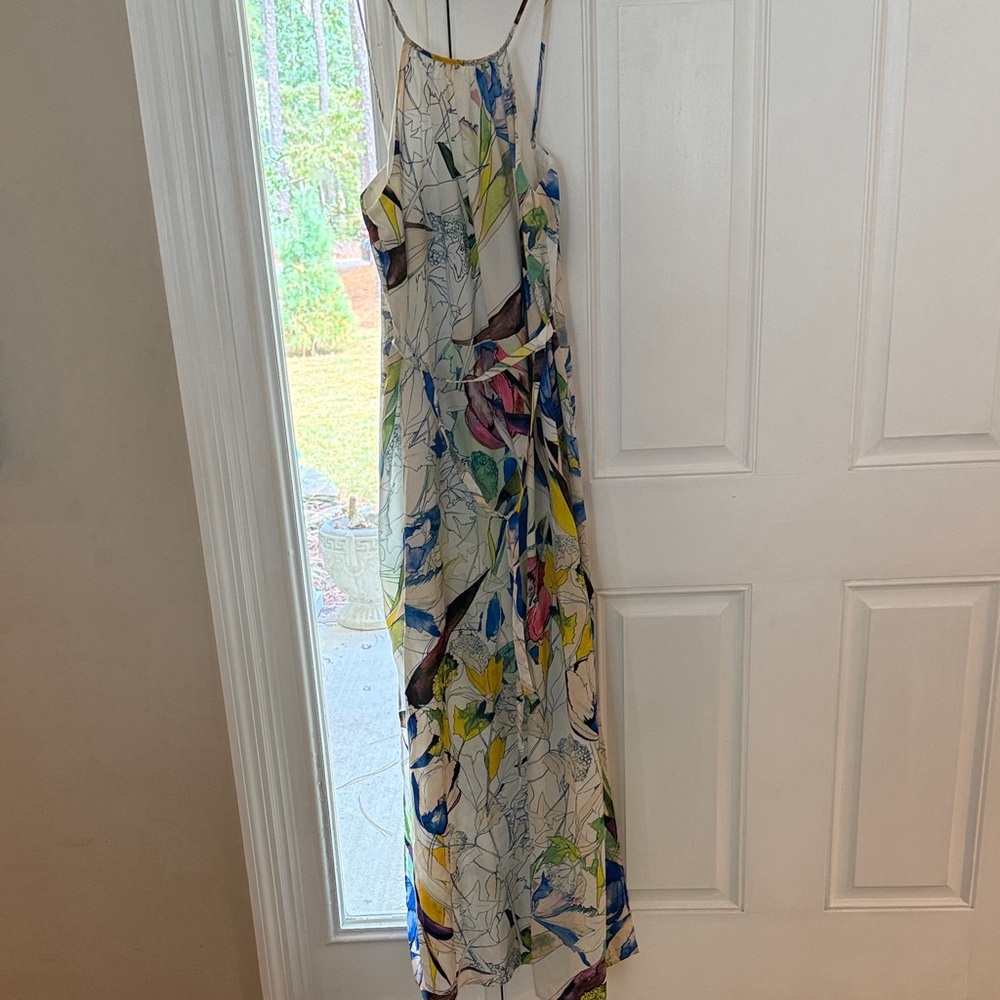 Elegant Multicolor Floral Maxi Dress